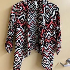 Patterned lightweight blazer